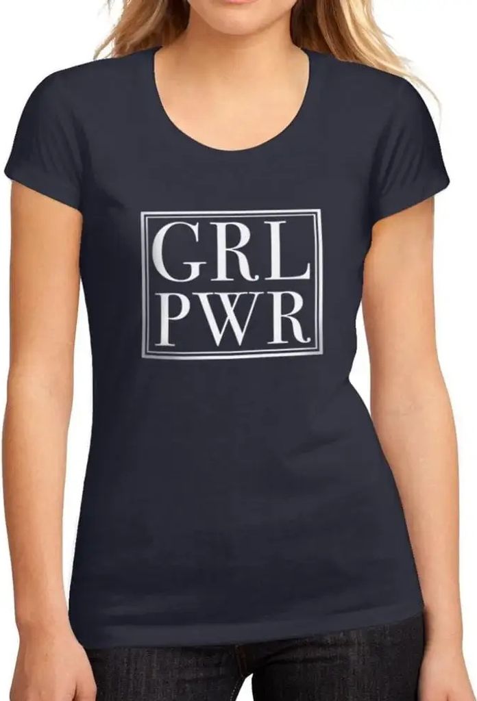 Damen Grafik T-Shirt Girl Power Box Öko-Verantwortlich Vintage Jahrgang Kurzarm Lustige Druck Geburtstag Geschenk Frau