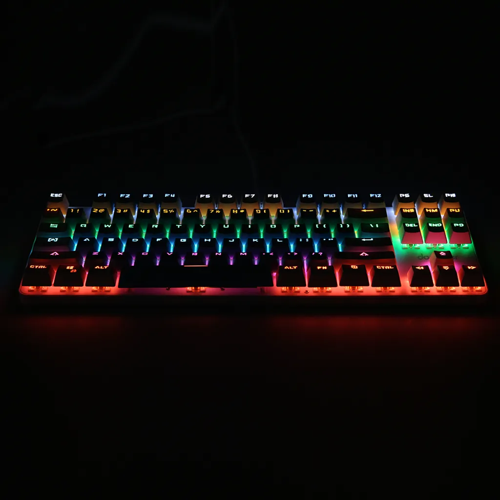 Clavier mécanique 87 touches docooler interrupteur bleu et rétroéclairé - 15