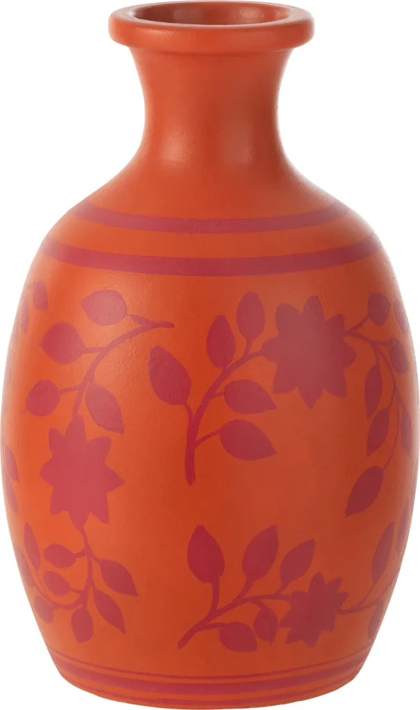 Vase Terracotta J-Line pour Égayer une Déco Terne avec Fleurs et Rose