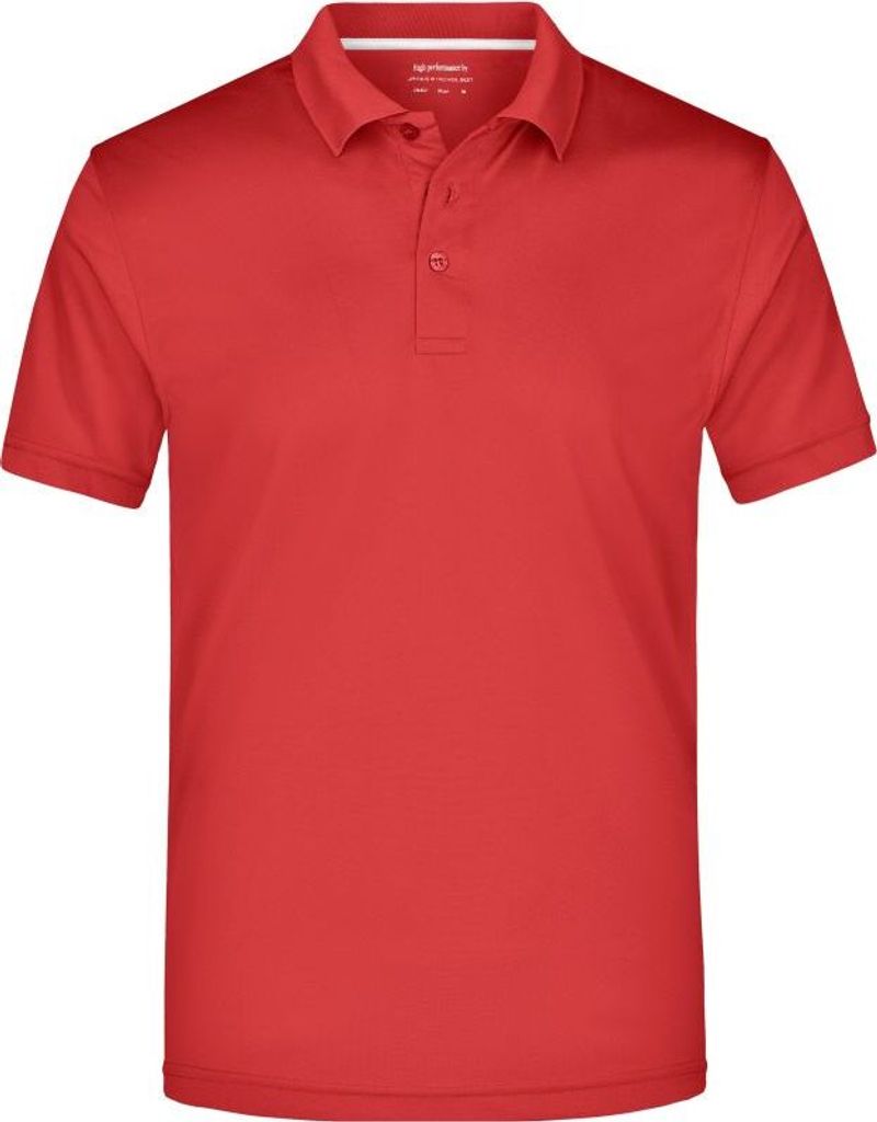 Men's Polo High Performance Funktionspolo red, Gr. S