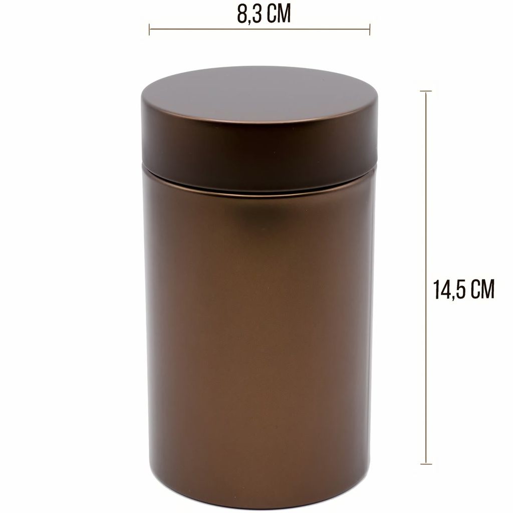 Dosenritter | 3 x runde Teedose / Vorratsdose, metallic Produktbild 2