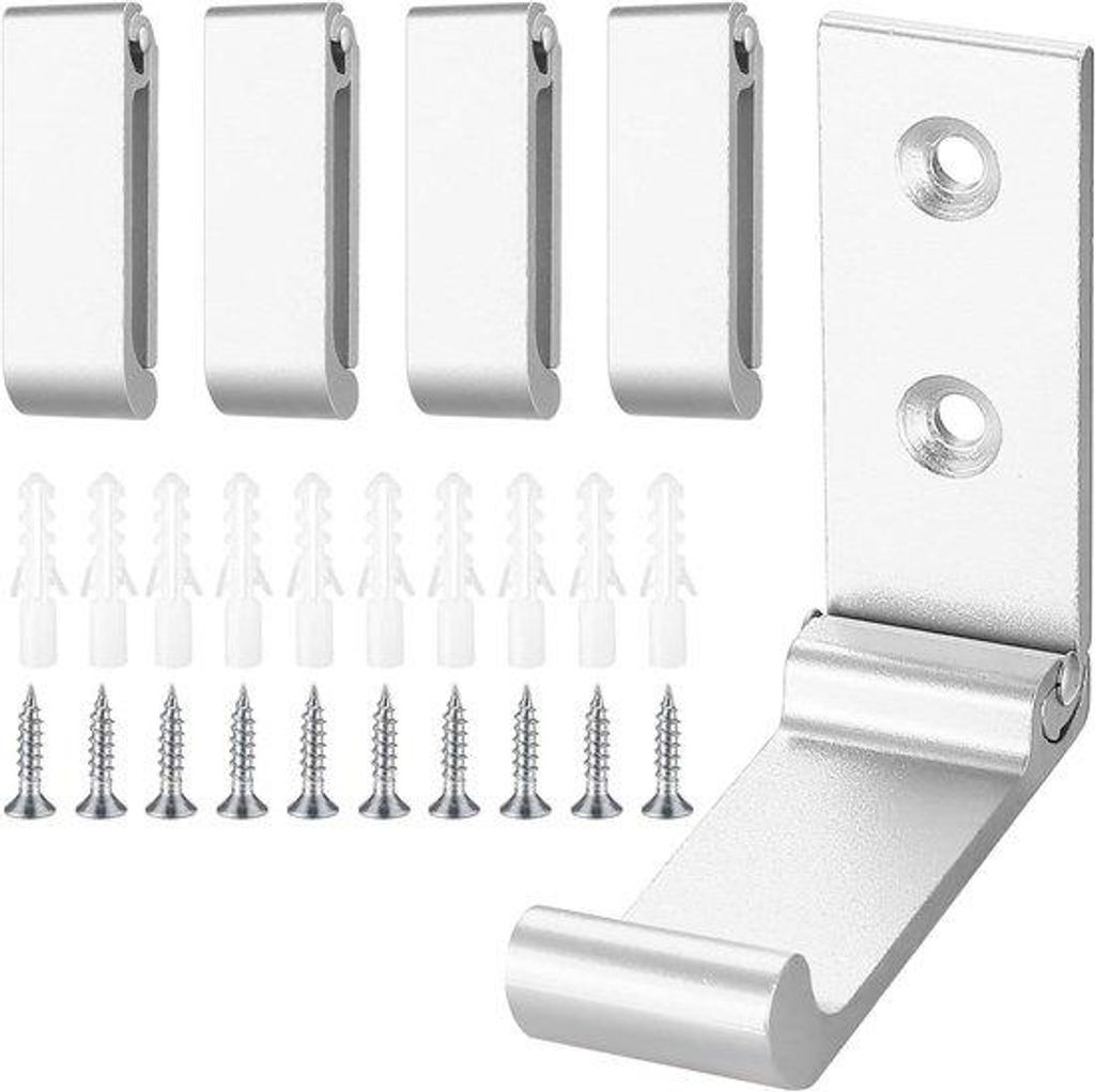 Klappbare Wandhaken 5 Stück Silber für Küche und Bad