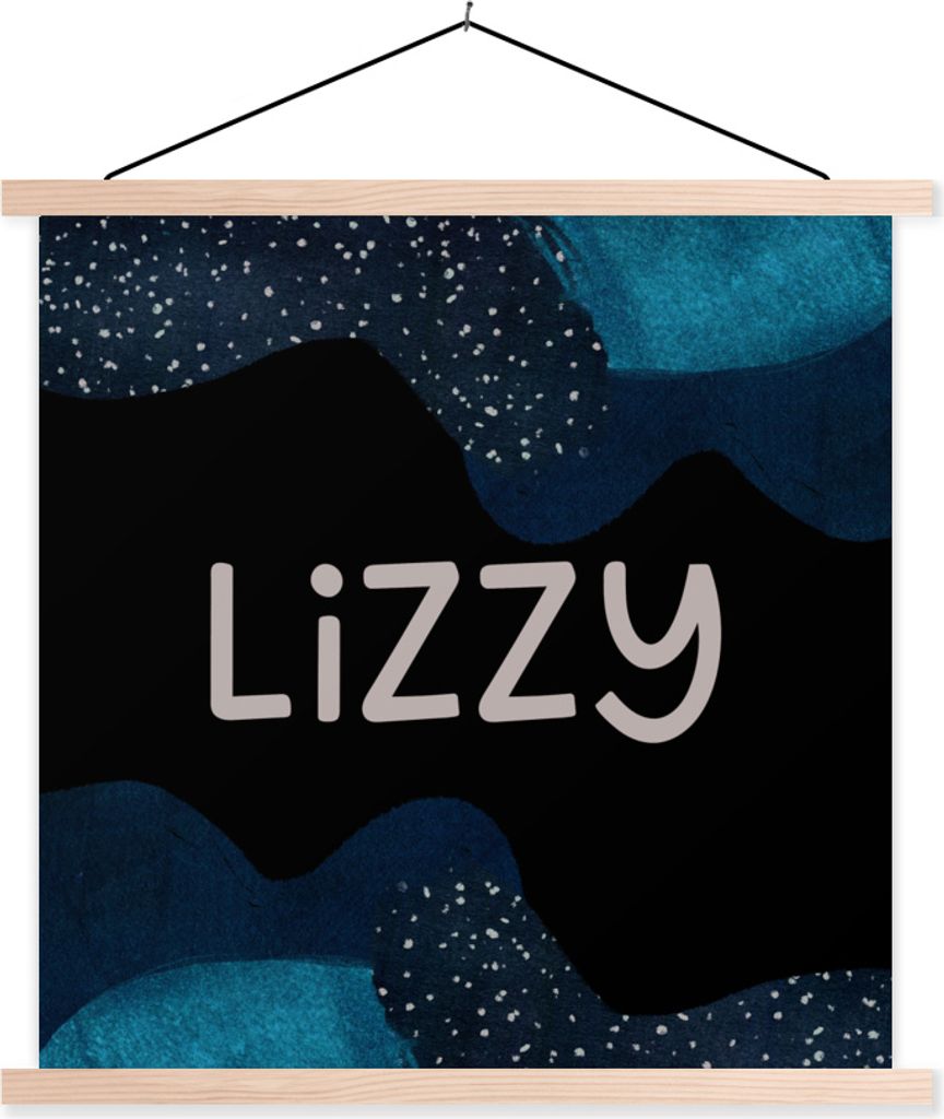 MuchoWow Textilposter Lizzy - Pastell - Mädchen 60x60 cm mit holzfarbenen Rahmen - Wanddekoration