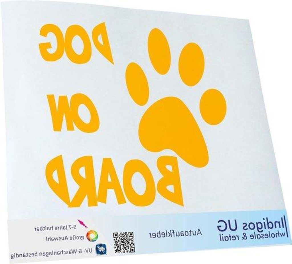 Autosticker waarschuwing - Veiligheid op der Straße - UV-beständige Vinylbezeichnung - 140x120 mm - Gelb