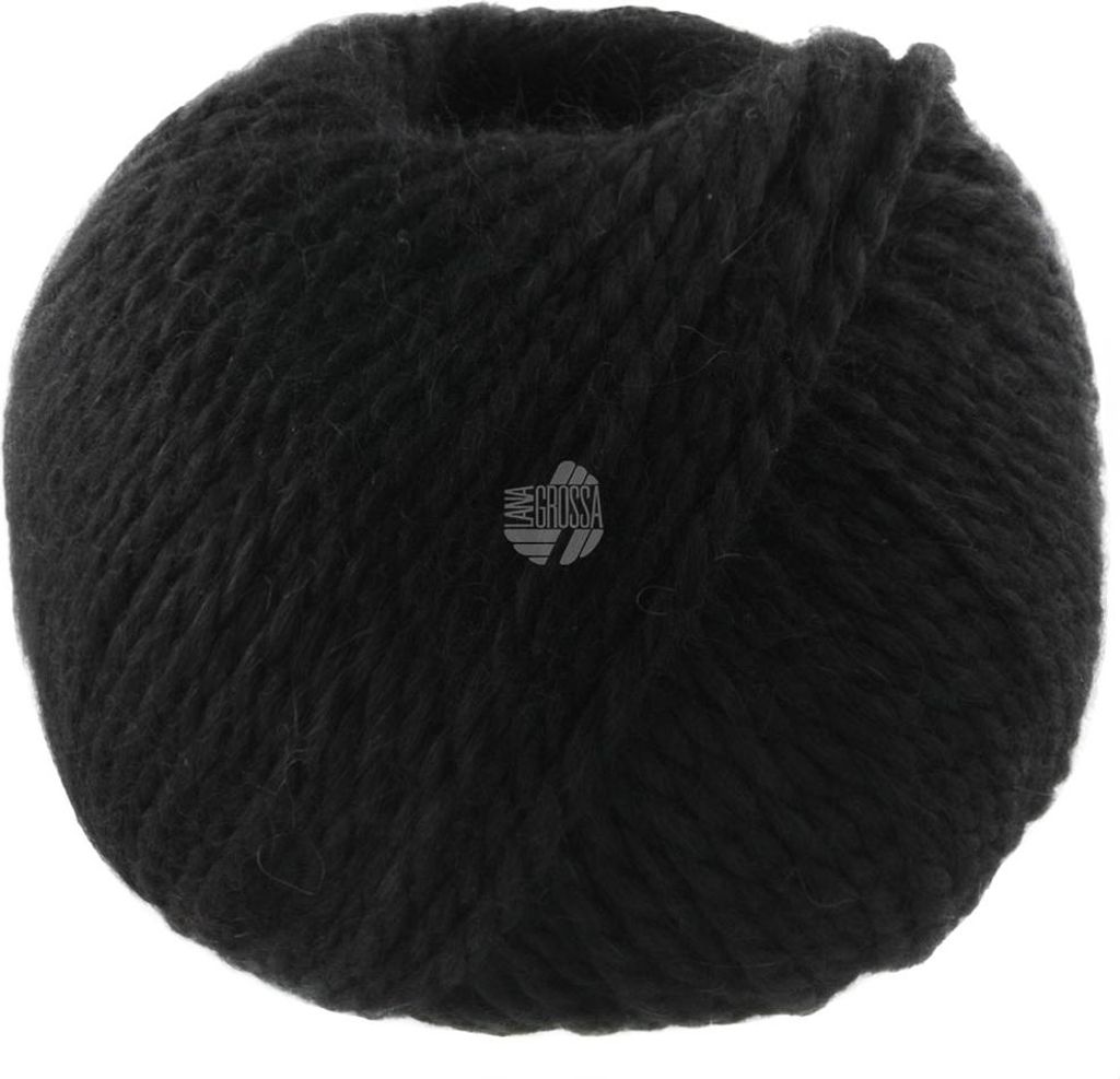 Lana Grossa - Natural Lama Chunky 0008 schwarz Produktbild 