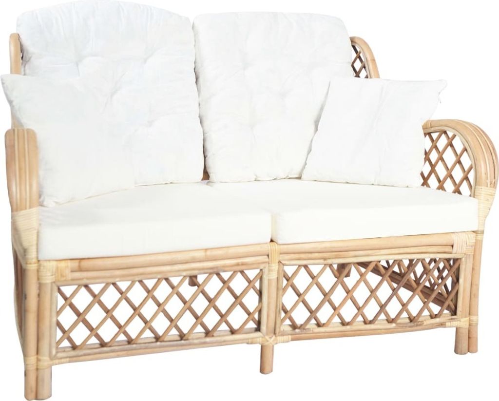 The Living Store 2-Sitzer-Sofa Rattan
