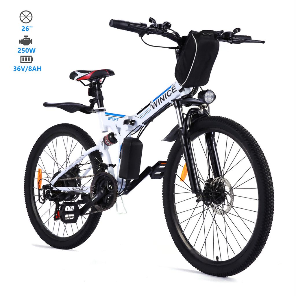 WINICE E-bike Faltrad 14" Elektrofahrrad Damen Herren Klappfahrrad 250W Citybike 