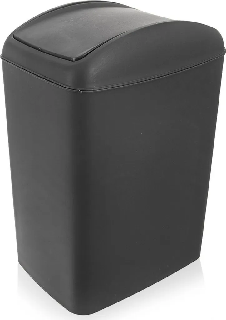 Orion Poubelle 40L Gris Foncé avec Couvercle Rabattable pour Cuisine
