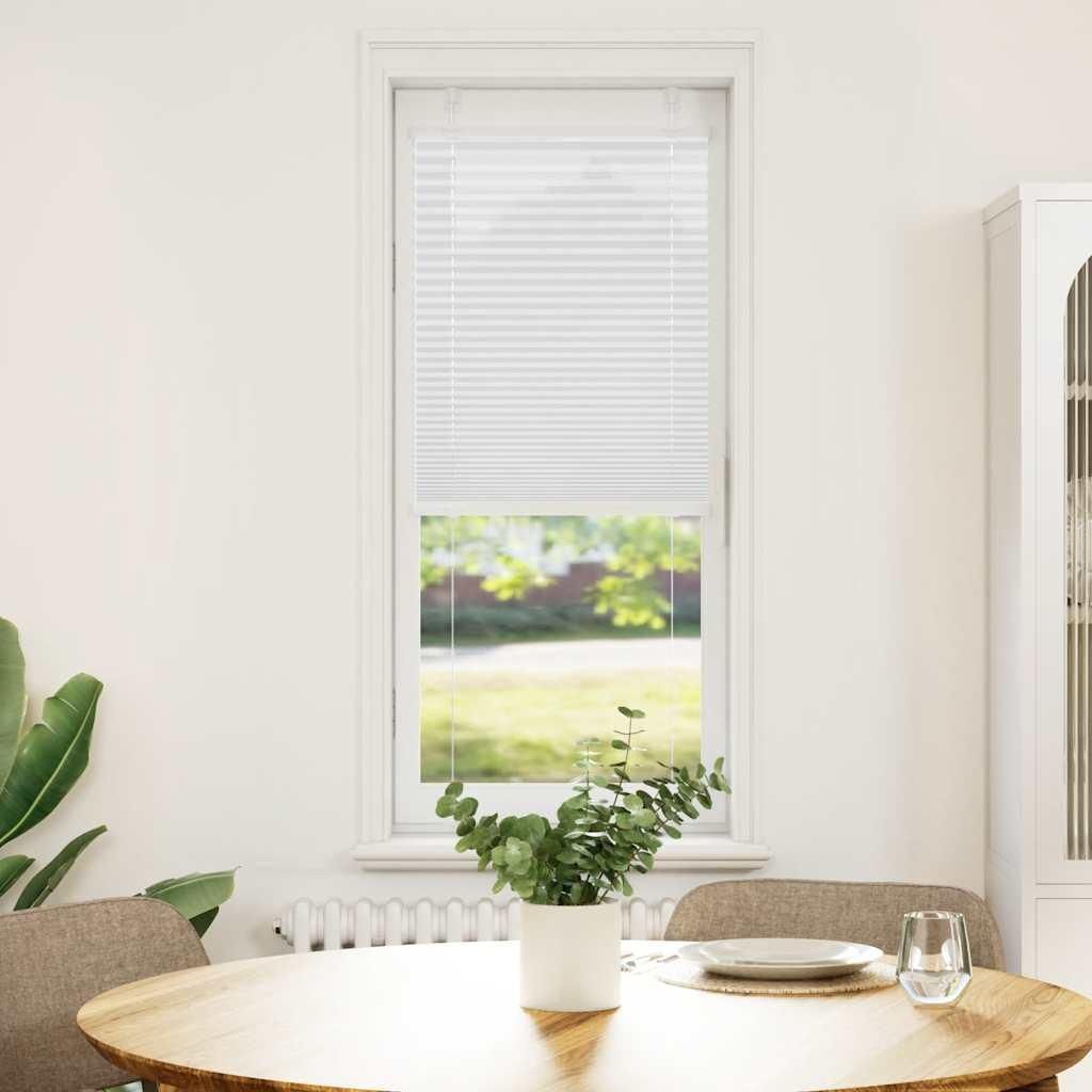 vidaXL Plissee Weiß 40x100 cm Stoffbreite 39,4 cm Polyester