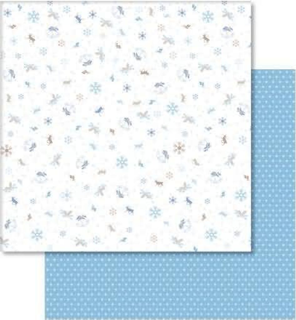 Scrapbook Paper Classic Christmas blau/braun12x12 Zoll Produktbild 