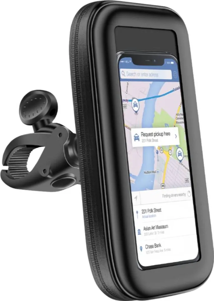 BigBen, supporto per bicicletta con tasca per telefoni cellulari da 3,5'' a 6,9'' impermeabile, nero