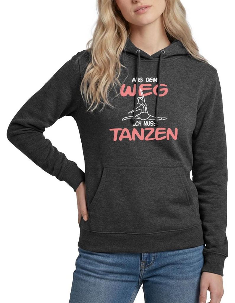 Spreadshirt Tanzmariechen Aus Dem Weg Ich Muss Tanzen Damen Hoodie, S, Anthrazit