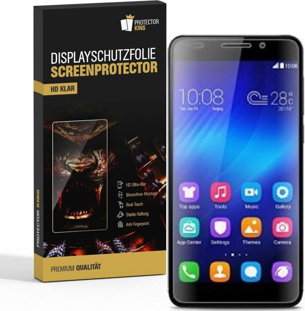 6x Displayschutzfolie für Huawei Honor 6 Displayfolie Schutzfolie HD ULTRA KLAR