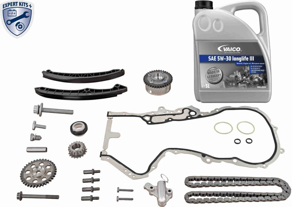 VAICO V10-10010 Steuerkettensatz Steuerkette für VW Golf V Schrägheck (1K1) POLO (9N) TOURAN (1T1, 1T2) Passat Variant (3C5) GOLF PLUS (5M1, 521)
