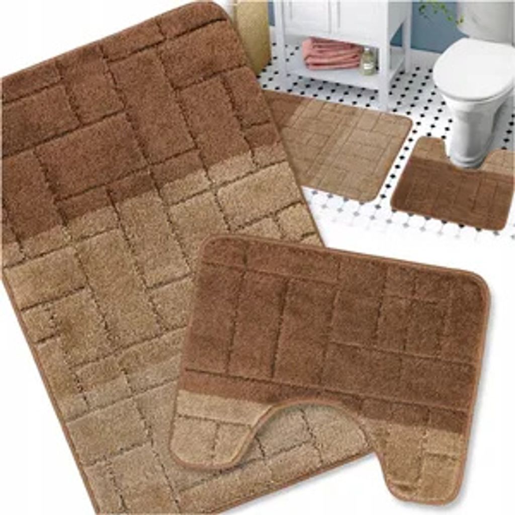 Badteppich Set 2-tlg. Labyrinth - Badezimmer Teppich Produktbild 