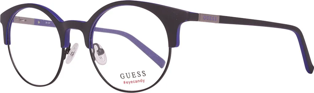 Lunettes rondes Guess GU3025 002 monture optique noire rétro 51mm