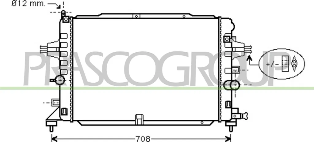 Radiateur de refroidissement moteur pour Opel Astra H et Zafira B