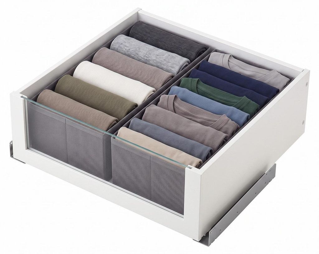 Opbergboxen met lades, organizer van vlies, inklapbare Productafbeelding 