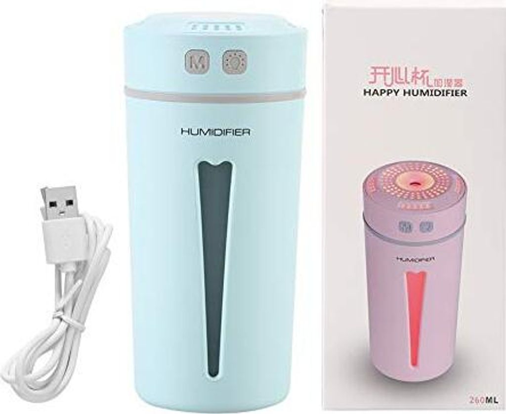 Tragbarer USB -Mini -Luftbefeuchter cooler Mist Ultraschall Diffusor Auto Reisebüros Desktop Schlafzimmer Yoga (blau)