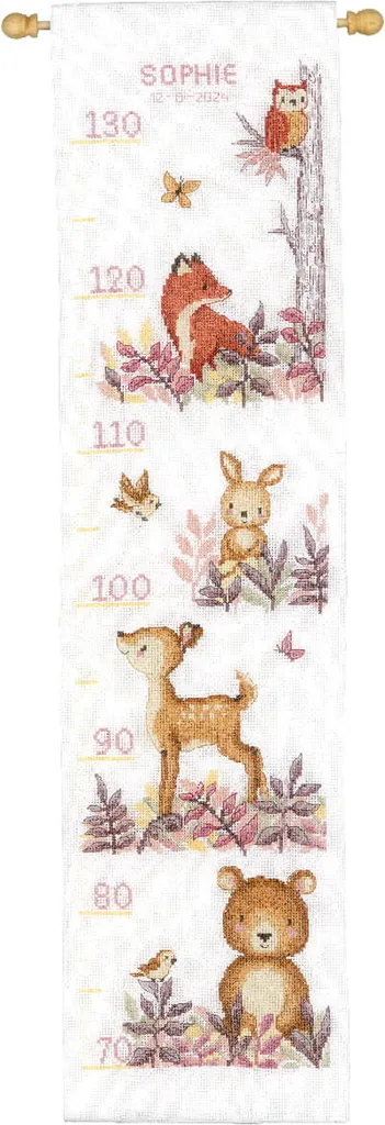 Kit de point de croix compté Vervaco "Bar dans la forêt" 18x70cm