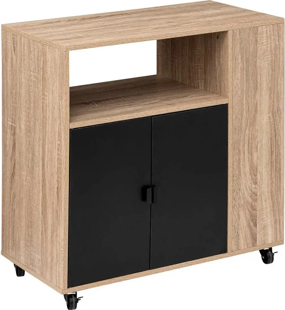 Desserte Isère en bois avec 3 niveaux de rangement de 76 cm Eazy Living