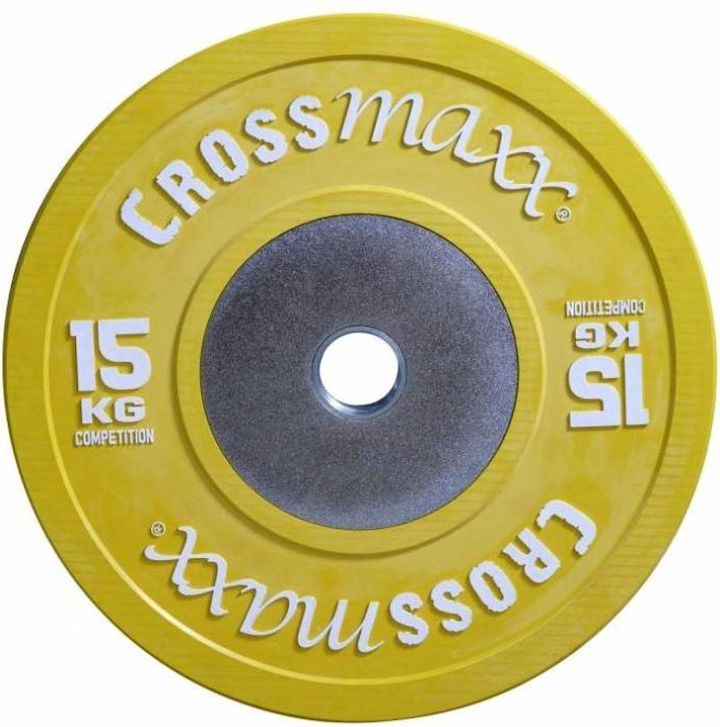 Lifemaxx Crossmaxx Competition Bumper Plate 15 kg GELB