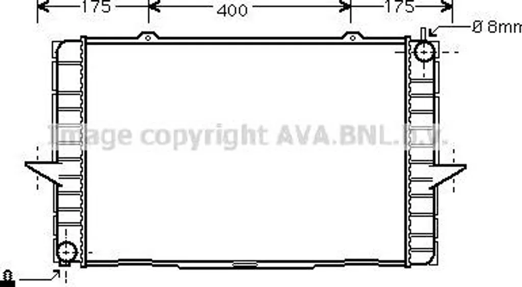 Radiateur aluminium haute efficacité AVA VO2148 pour Volvo OE 36000000