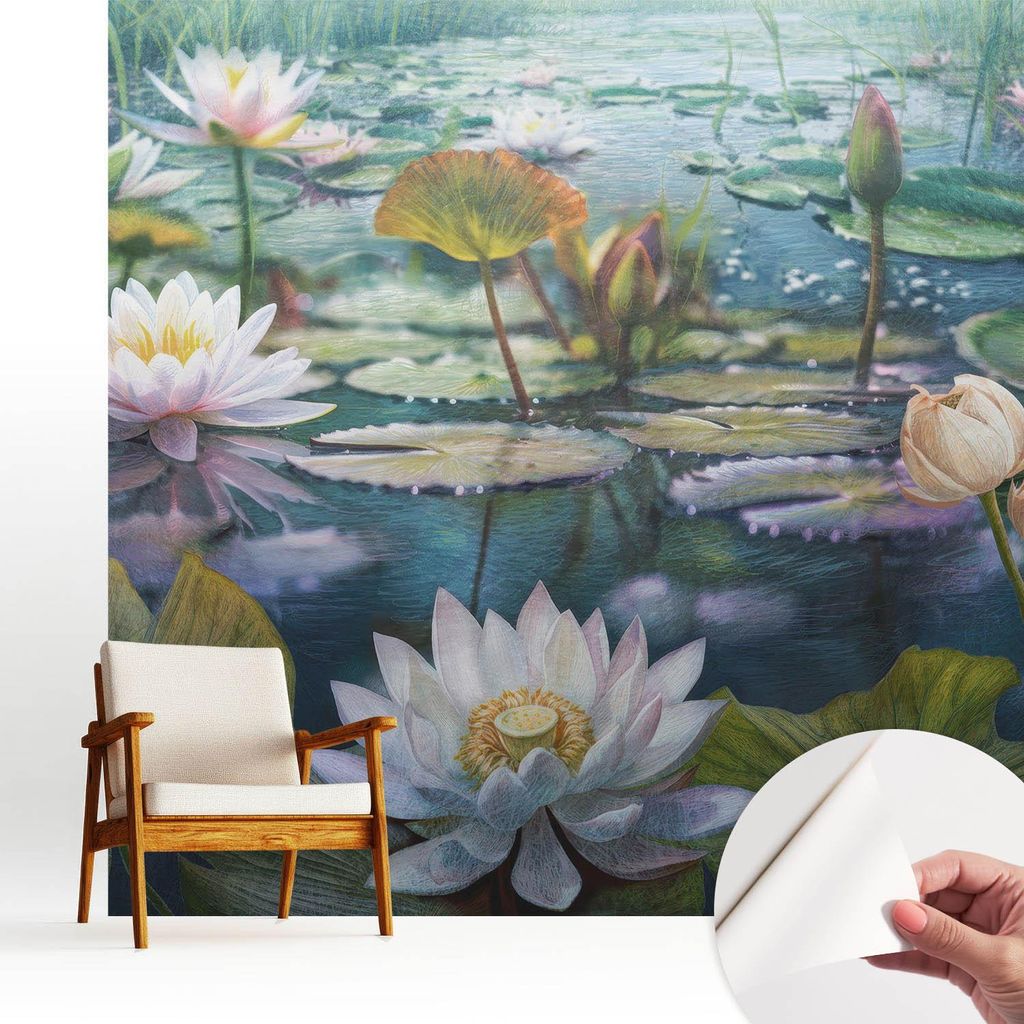 Fototapete selbstklebend - 250x250 cm - Tapete - Wandtapete - Wandbilder - Klebefolie - Dekofolie - Tapete Folie - Wand - Dekoration - Wohnzimmer -...