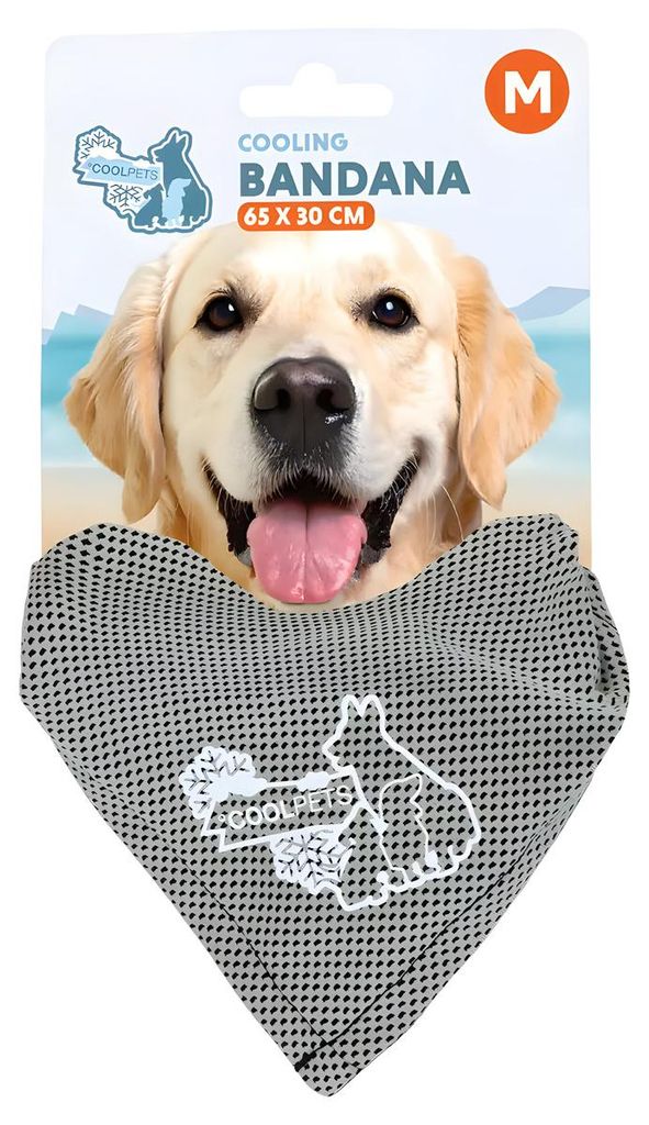CoolPets kühlendes Halstuch Cooling Bandana beige, Größe: M