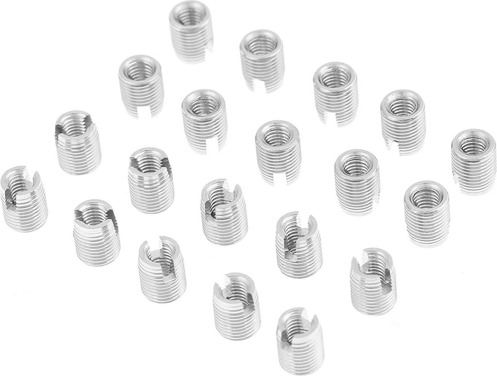 20Stück Edelstahl SUS303 Selbstschneidende Schlitzschraube Gewindeeinsatz M3 x 6mm