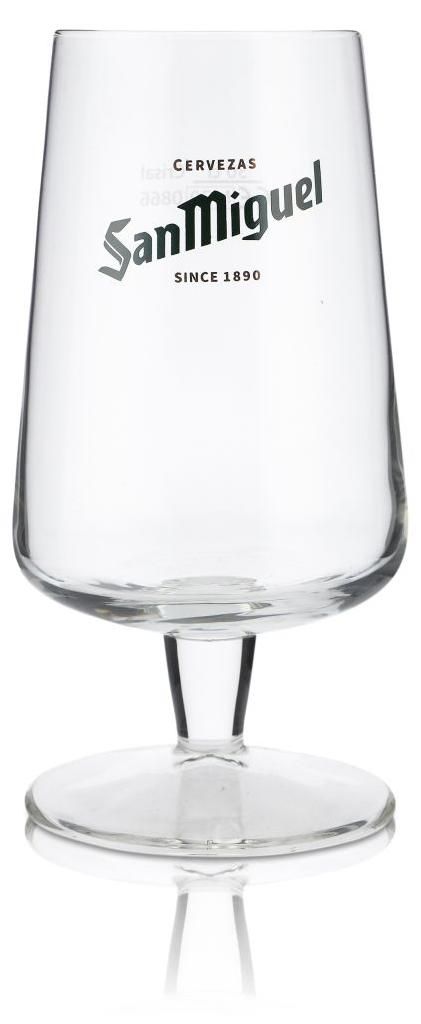 San Miguel Glas 0,3l Pokal Tulpe Cerveza Gläser Spanien Produktbild 