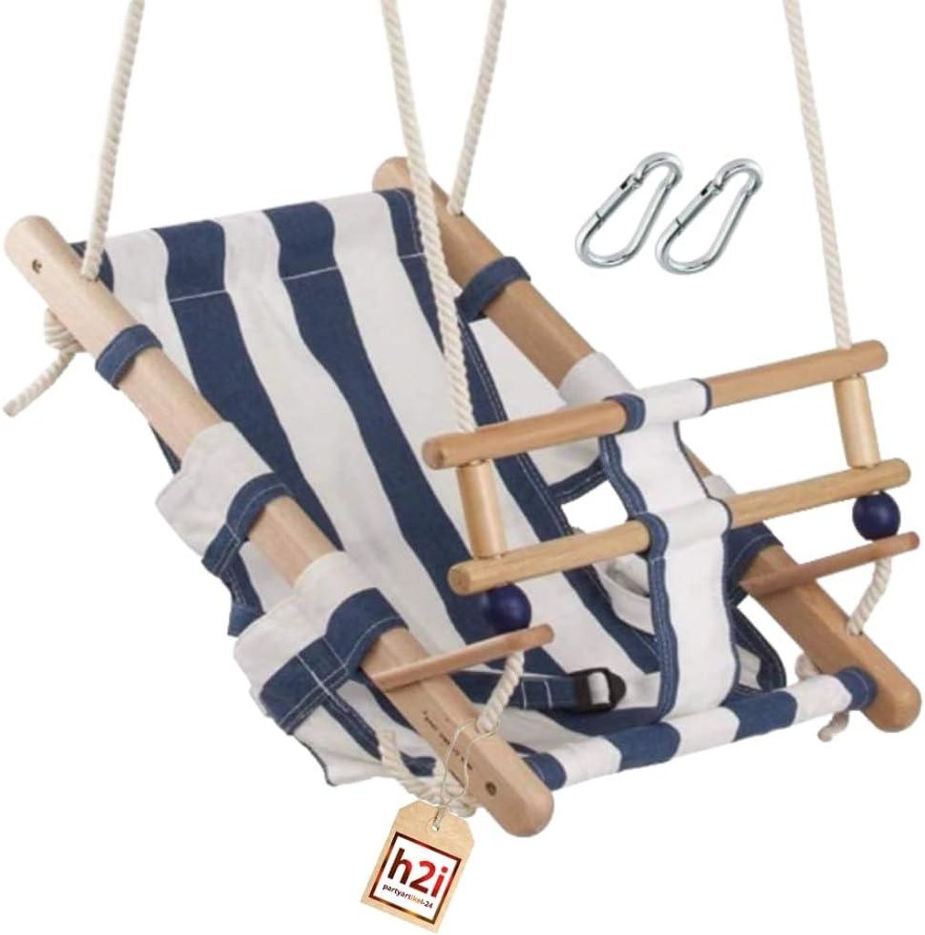 Babyschaukel mit Haltegurt | Kinderschaukel aus wetterfestem Stoff | Kleinkindschaukel für Indoor & Outdoor | Schaukel für Baby & Kleinkinder | b...