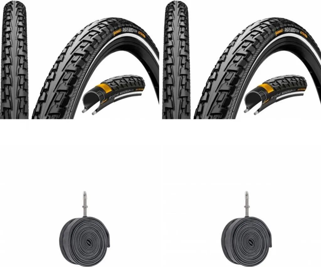 Pneus Continental RideTour Anti-Crevaison 28x1,60 et Chambres Air Schwalbe