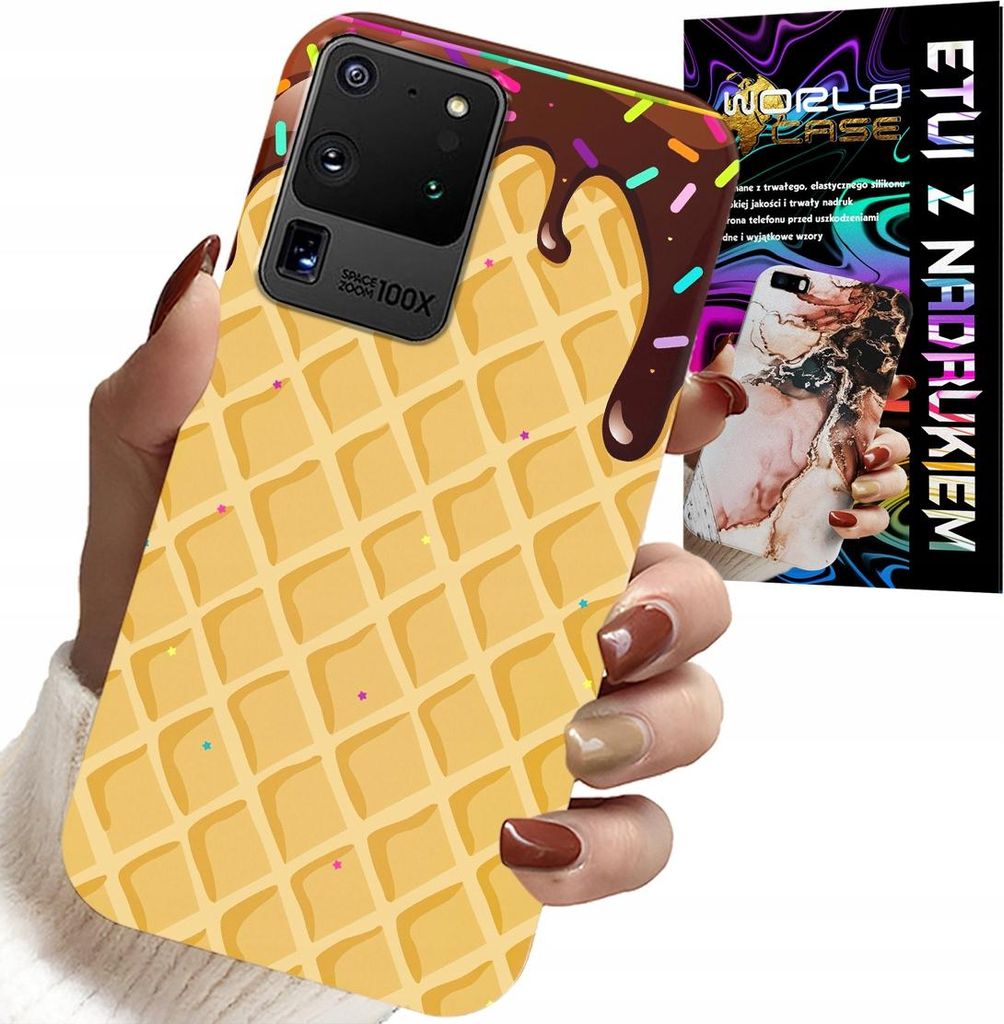 ETUI FÜR SAMSUNG GALAXY S20 Ultra - MIT WAFEL MOTIVE MIT SCHOKOLADE HÜLLE
