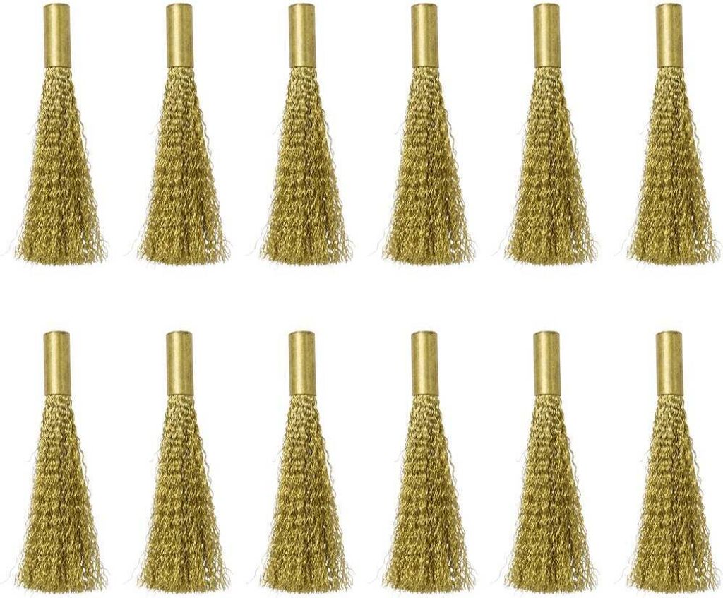 TOOLCRAFT Messingbürste Messing 12teilig 12 St.