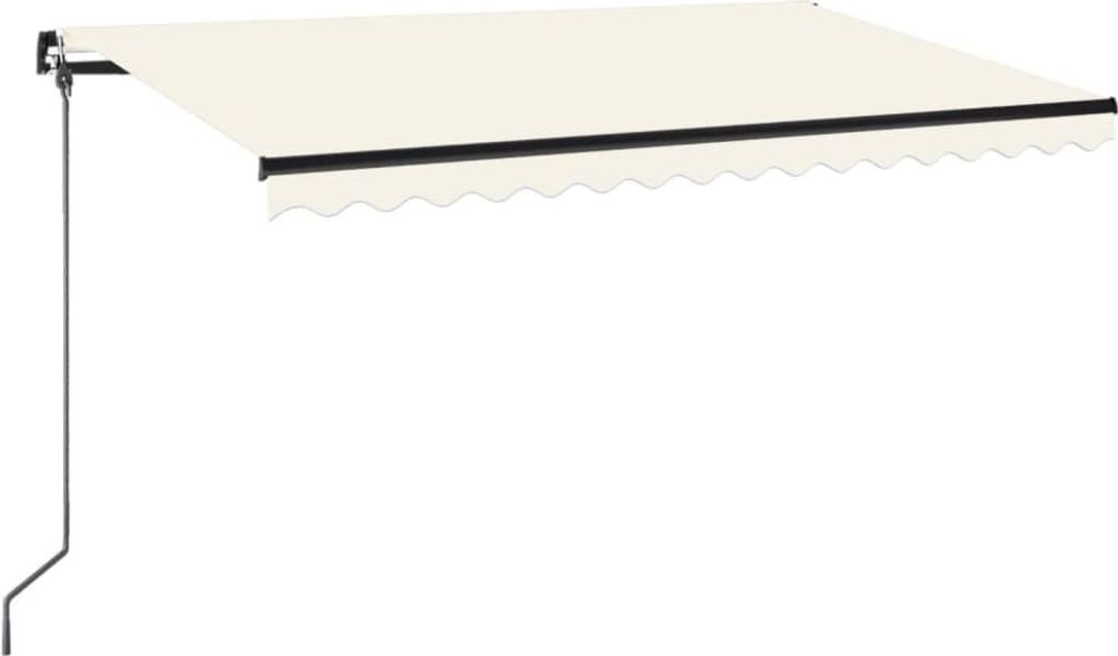 vidaXL Markise Manuell Einziehbar 400x350 cm Creme