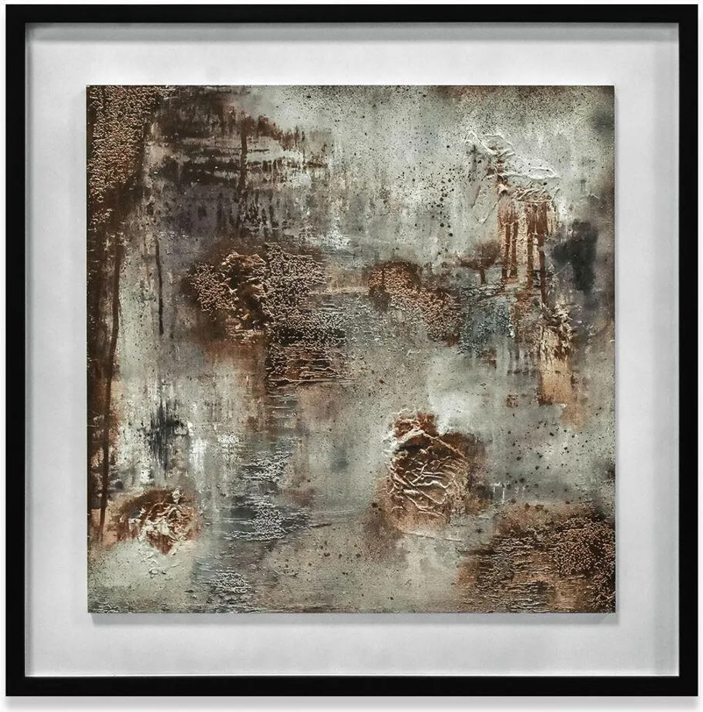 Décoration Murale 60cm Copper & Coal Effet Cuivre sur Support en Bois