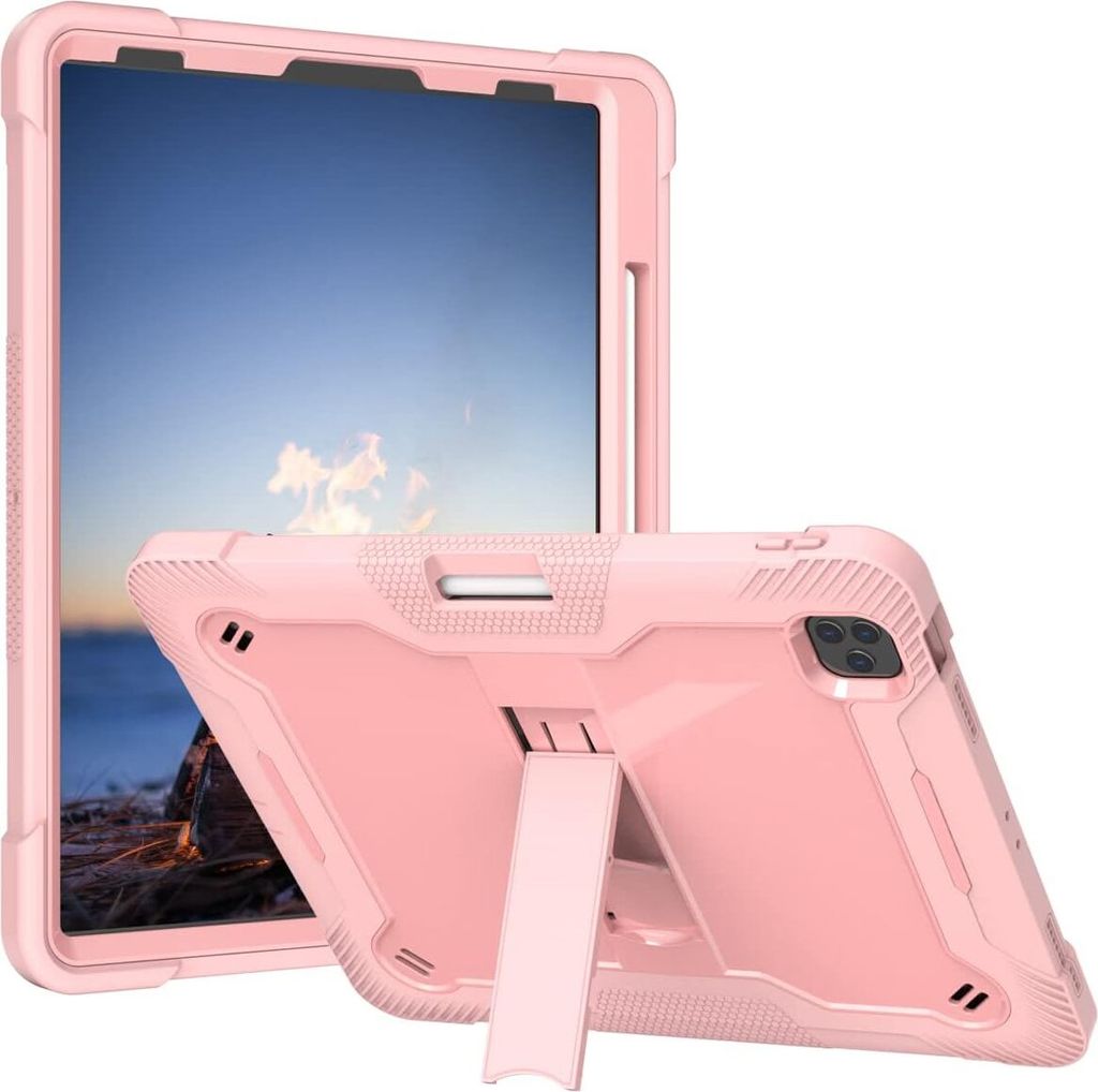 Tasche für iPad Pro 5/4/3 12.9" mit Ständer und Schultergurt Pink