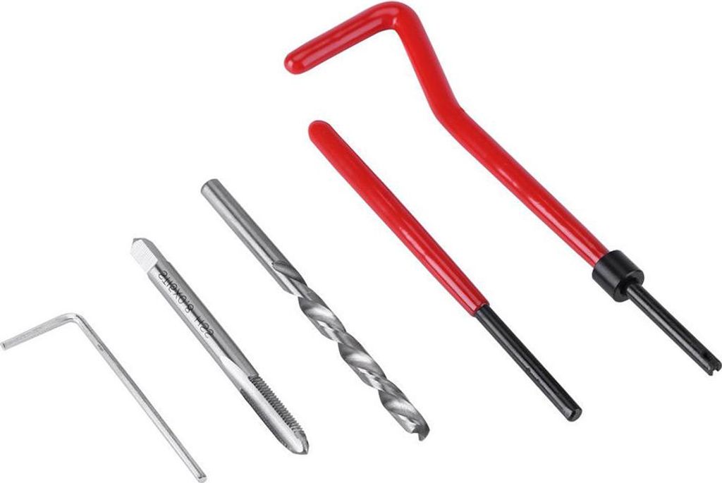 30-teiliges metrisches Gewinde-Reparatureinsatz-Set M5 M6 M8 M10 M12 M14 Helicoil Car Pro Spulenwerkzeug * 1,0