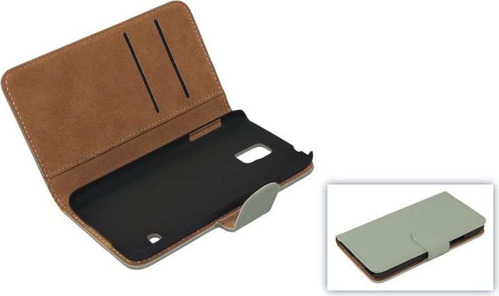 Schutzhülle Handytasche (Flip Quer) für Handy Apple iPhone 5 / 5s Grau