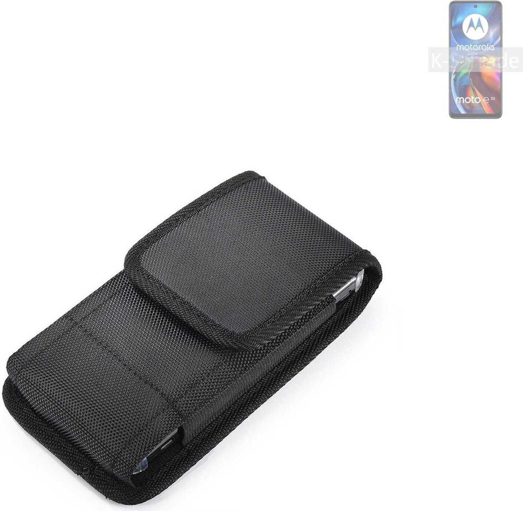 Holster Gürteltasche kompatibel mit Motorola Moto E32 Holster Gürtel Tasche wasserabweisend Handy Hülle Schutz Hülle Outdoor schwarz K-S-Trade