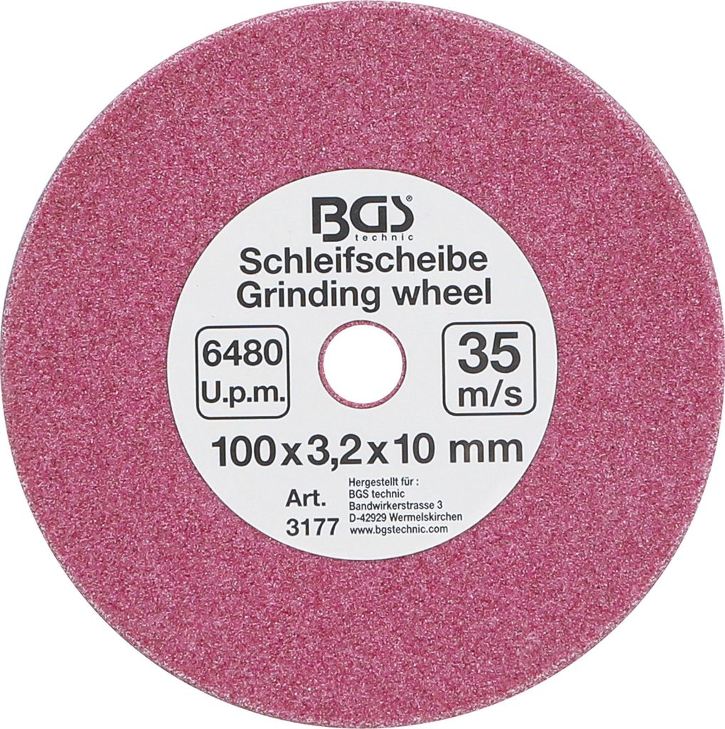 BGS 3177 Schleifscheibe 100x3,2x10 mm (6,3 (1/4), 0,325" Produktbild 