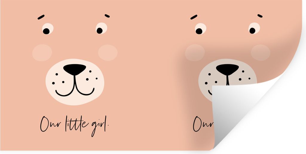 MuchoWow Wandtattoo Wandsticker Wandaufkleber Zitate - Unser kleines Mädchen - Mädchen - Sprichwörter - Kinder - Baby 120x60 cm Selbstklebend ...