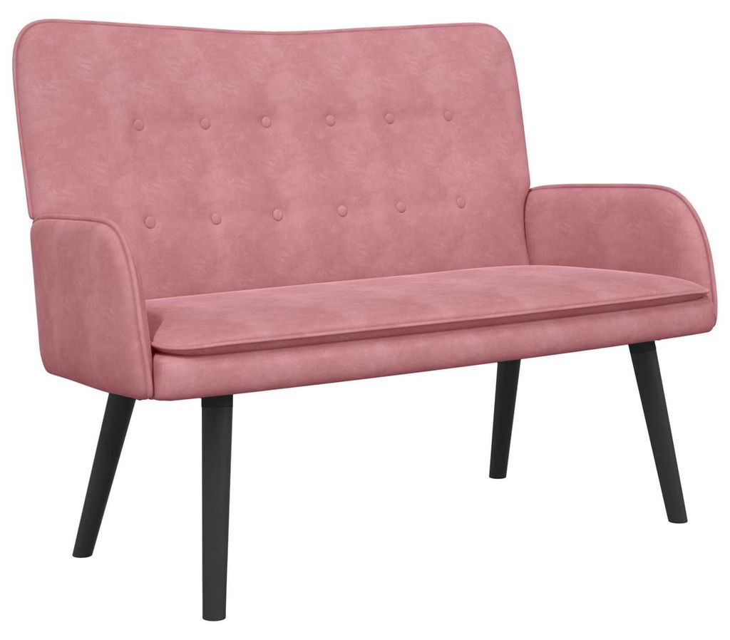 2-Sitzer Sofa Rosa 115 x 61 x 87 cm Samt (V)