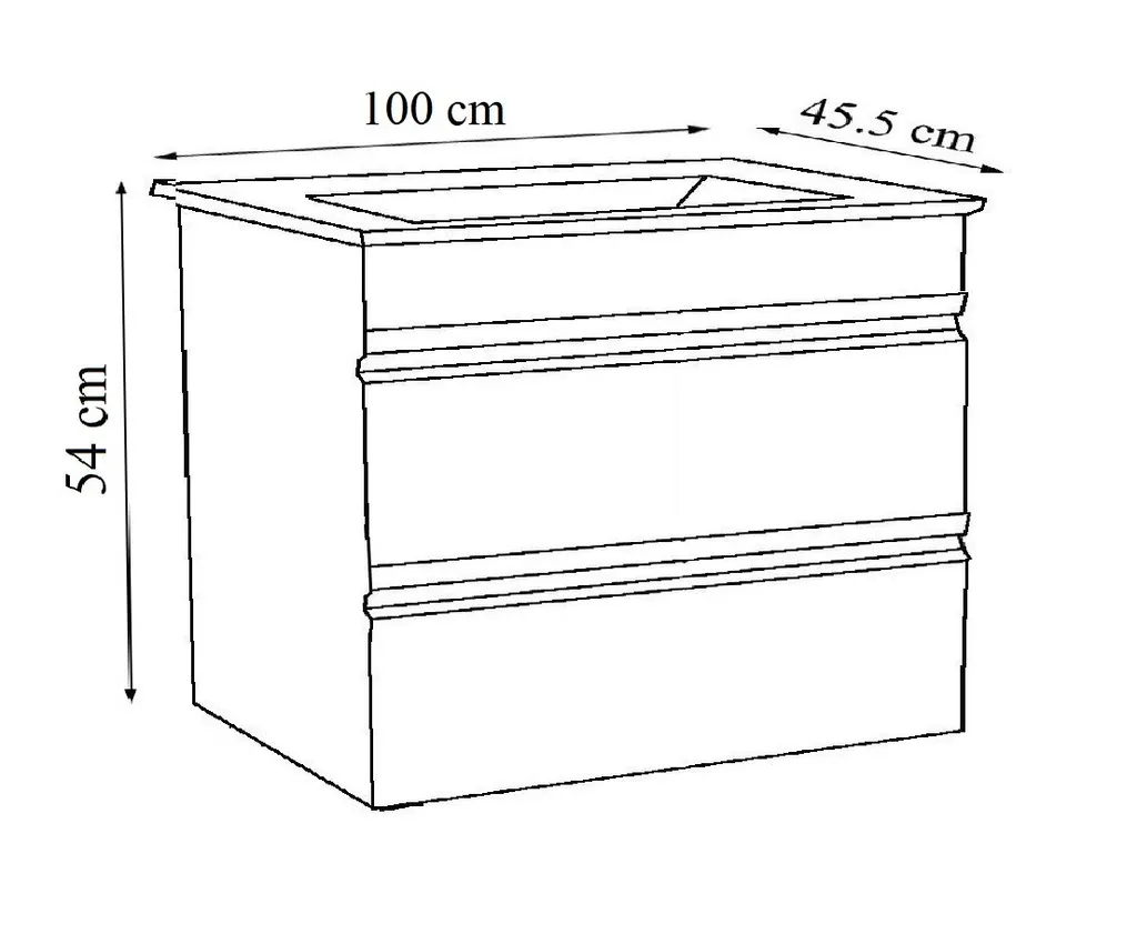 Lavabo Double Structure Silora XL Blanc Mat Haute Résistance 100cm