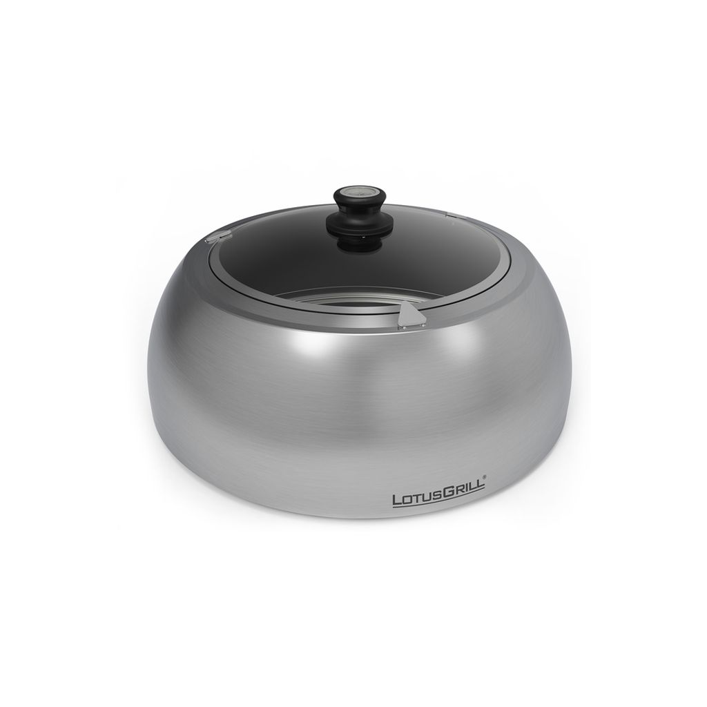 Lotusgrill Glazen Deksel voor Mini - met geïntegreerde thermometer