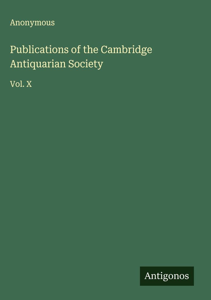 Veröffentlichungen der Cambridge Antiquarian Society