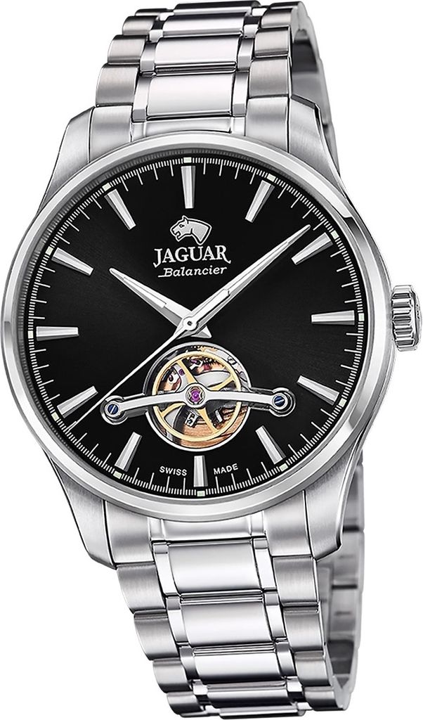 Jaguar Edelstahl Herren Uhr Analog Elegant Armbanduhr silber Balancier D2UJ965/5