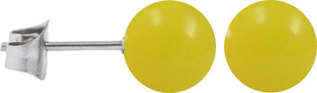 Ohrstecker Chirurgenstahl Neonfarben Größe - 5 mm Farbe - Gelb