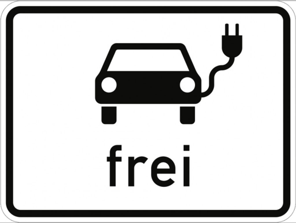 Verkehrsschild VZ1024-20, Elektrisch betriebene Fahrzeuge frei, Alu, RA2, 600...